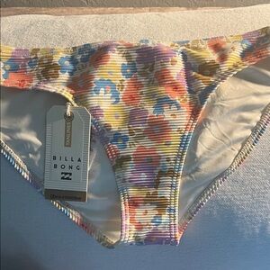 Billabong Floral Bikini Bottoms - Pink and Blue